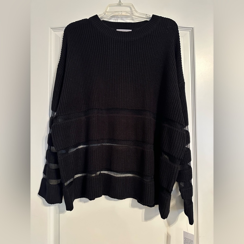 12 Thompson Black Long Sleeve Sweater